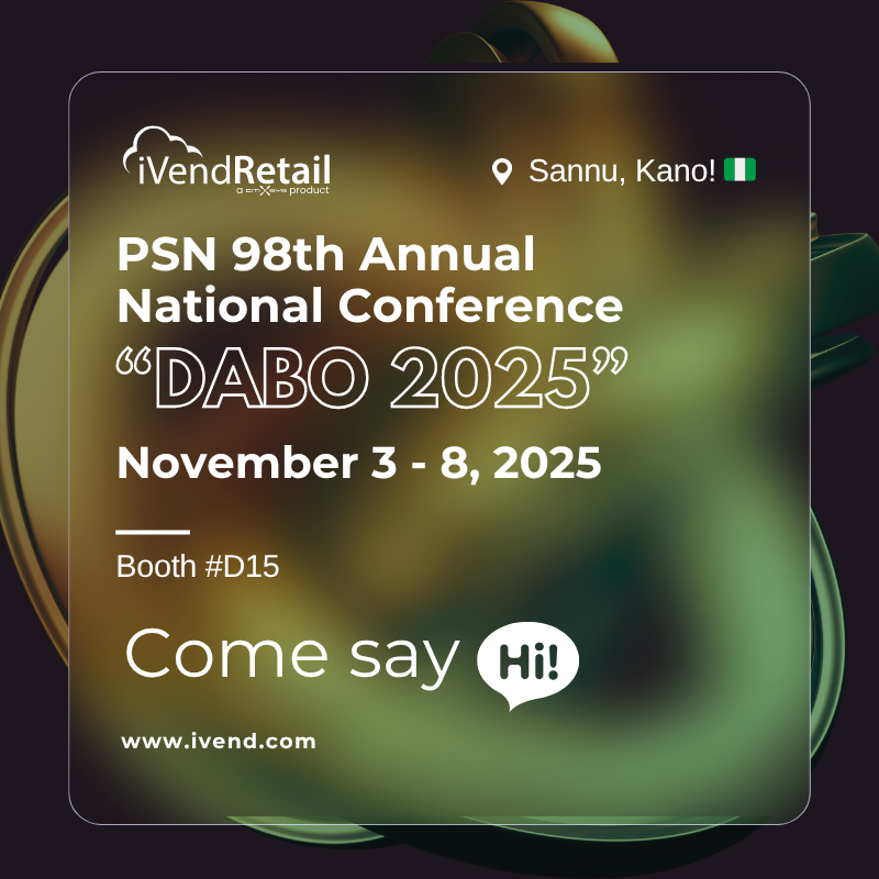 <a href="/iVendRetail/">iVend Retail</a>'s  next stop: Kano 🇳🇬

We’ll be at the Pharmaceutical Society of Nigeria’s 98th Annual National Conference (“DABO 2025”).
 Nov 3–8 · Booth D15

Pharmacy retail leaders—drop by for quick, real demos.

Secure your spot: zurl.co/6AeEP
#PharmacyRetail