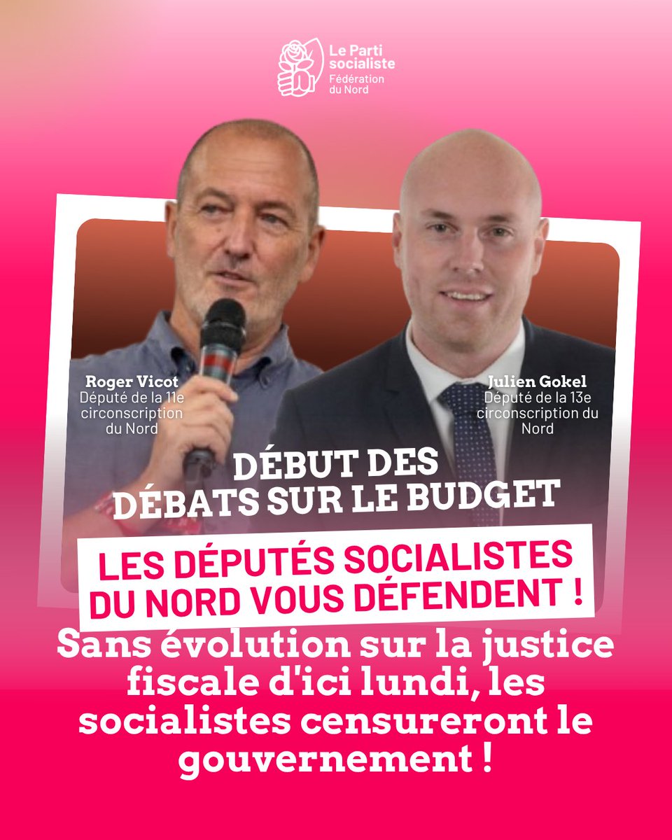 🔴🏛️ Le débat budgétaire s'est ouvert aujourd'hui à l’Assemblée nationale.

Les députés socialistes du Nord mèneront la bataille pour plus de justice fiscale, au service des classes populaires et moyennes, et de l’économie réelle.

Un autre budget est possible !