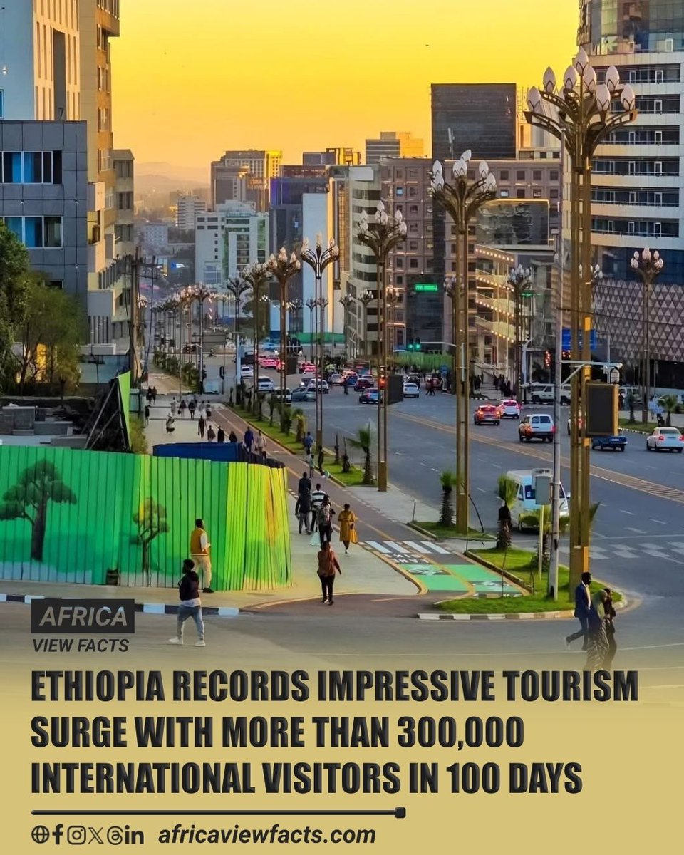 Ethiopia 🇪🇹 welcomes over 300,000 foreign tourists in just 100 days

The rise shows better visa rules, more flight connections, and improved tourist sites.

According to UN Tourism, the country has seen a 40% increase in visitor numbers over the past five years.