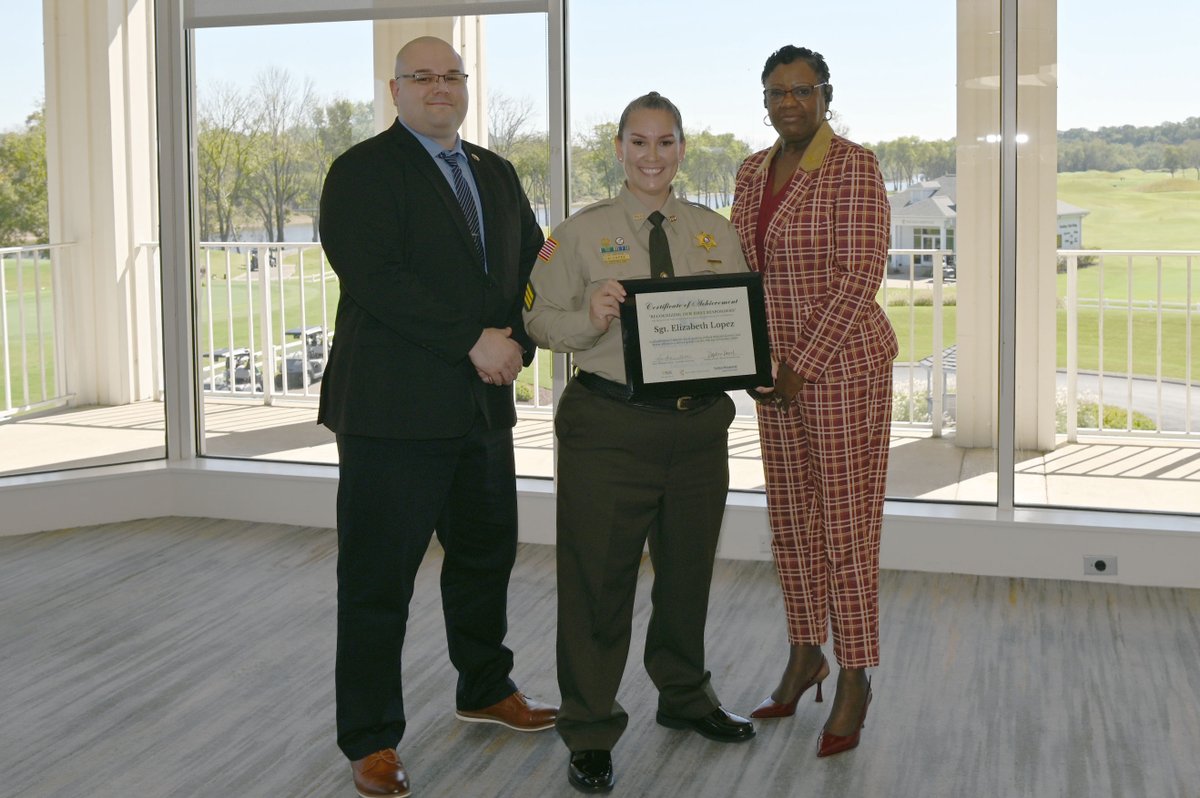 Chief of Corrections Ruby Joyner presented Sergeant Elizabeth Lopez with a Certificate of Achievement at the Donelson Hermitage #FirstResponders Luncheon. Thanks to our host <a href="/GaylordSprings/">Gaylord Springs</a> , <a href="/dhchamber/">DH Chamber</a> , and all the sponsors who made this event possible.
