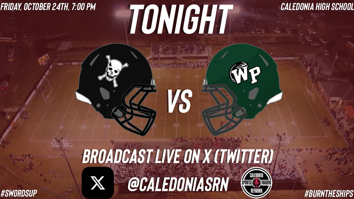 TONIGHT🚨

<a href="/CalHSFootball/">Caledonia Football</a> hosts West Point for Homecoming! Listen live on CSRN.

#SwordsUp ⚔️ #BurnTheShips