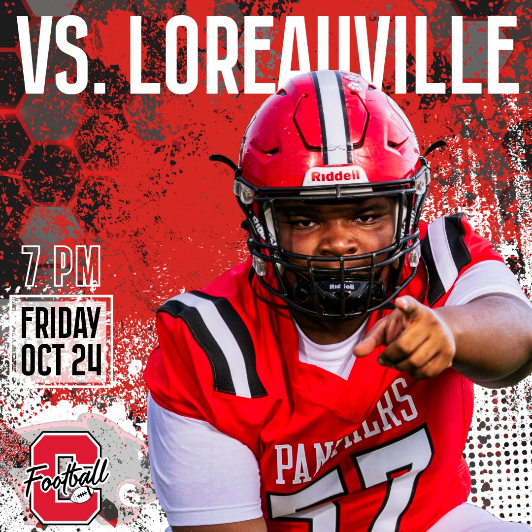 Join us for Senior Night at Panther Stadium tomorrow night! Fall Carnival, tailgating, and a Panther home game makes for a great night for the whole family!

Game starts at 7 PM—get your tickets ahead 👇 events.hometownticketing.com/boxoffice/chsp…

#RepTheRed #GeauxBigRed