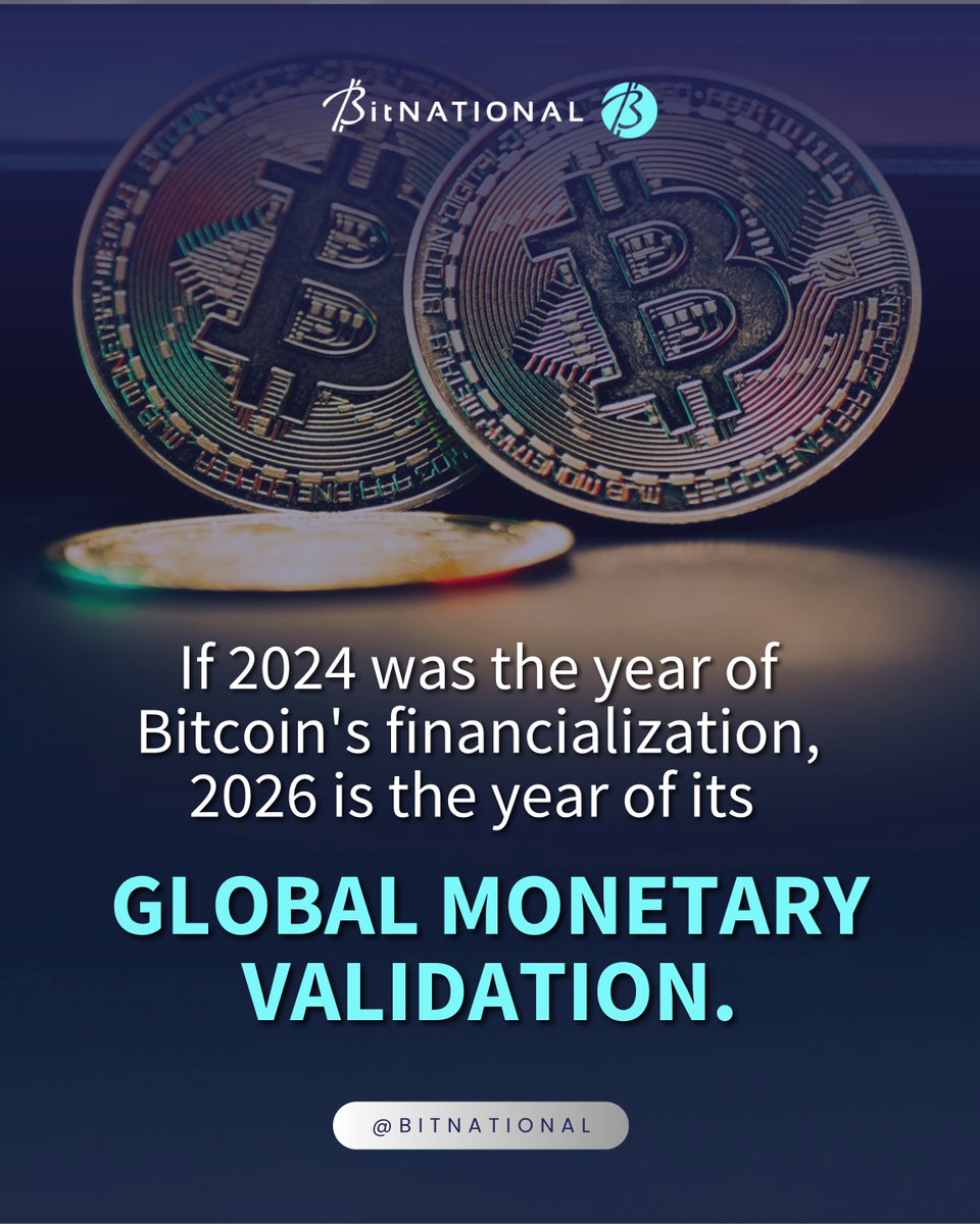 By 2026, we won't just see Bitcoin on balance sheets; we'll see it actively integrated as a foundational layer of global capital. 

What part of the 2026 validation are you most excited to see come true?⁣
⁣