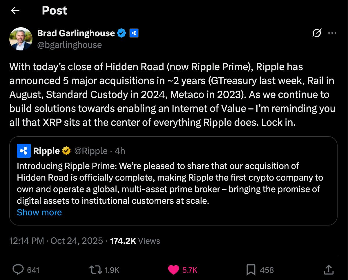 Just read the last sentence and strap in. $XRP 🚀