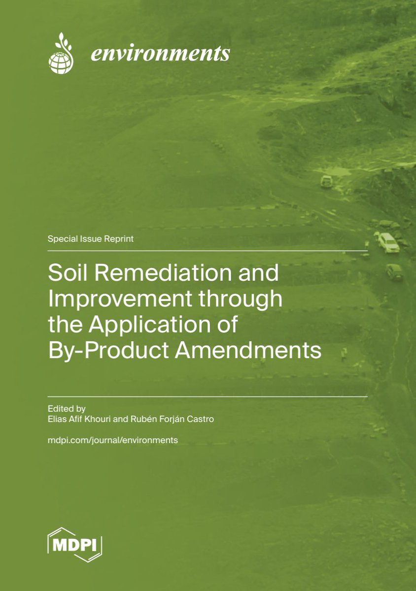 Our book has been published! It focuses #remediation and #soil improvement through the application of #amendments derived from #byproducts.
Many thanks to all our collaborators!
<a href="/usal/">Universidad de Salamanca</a> <a href="/fcaa_usal/">Facultad de Ciencias Agrarias y Ambientales (USAL)</a> <a href="/uniovi_info/">Universidad Oviedo</a> <a href="/Environ_MDPI/">Environments MDPI</a> <a href="/MDPIOpenAccess/">MDPI</a> #science #nature 
mdpi.com/books/reprint/…