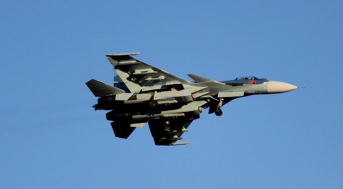 ✈️Sukhoi Su-33 fighter jet, b/n "61" red.
🗺️ Severomorsk.
📸 A. Guryev  (a few days ago).