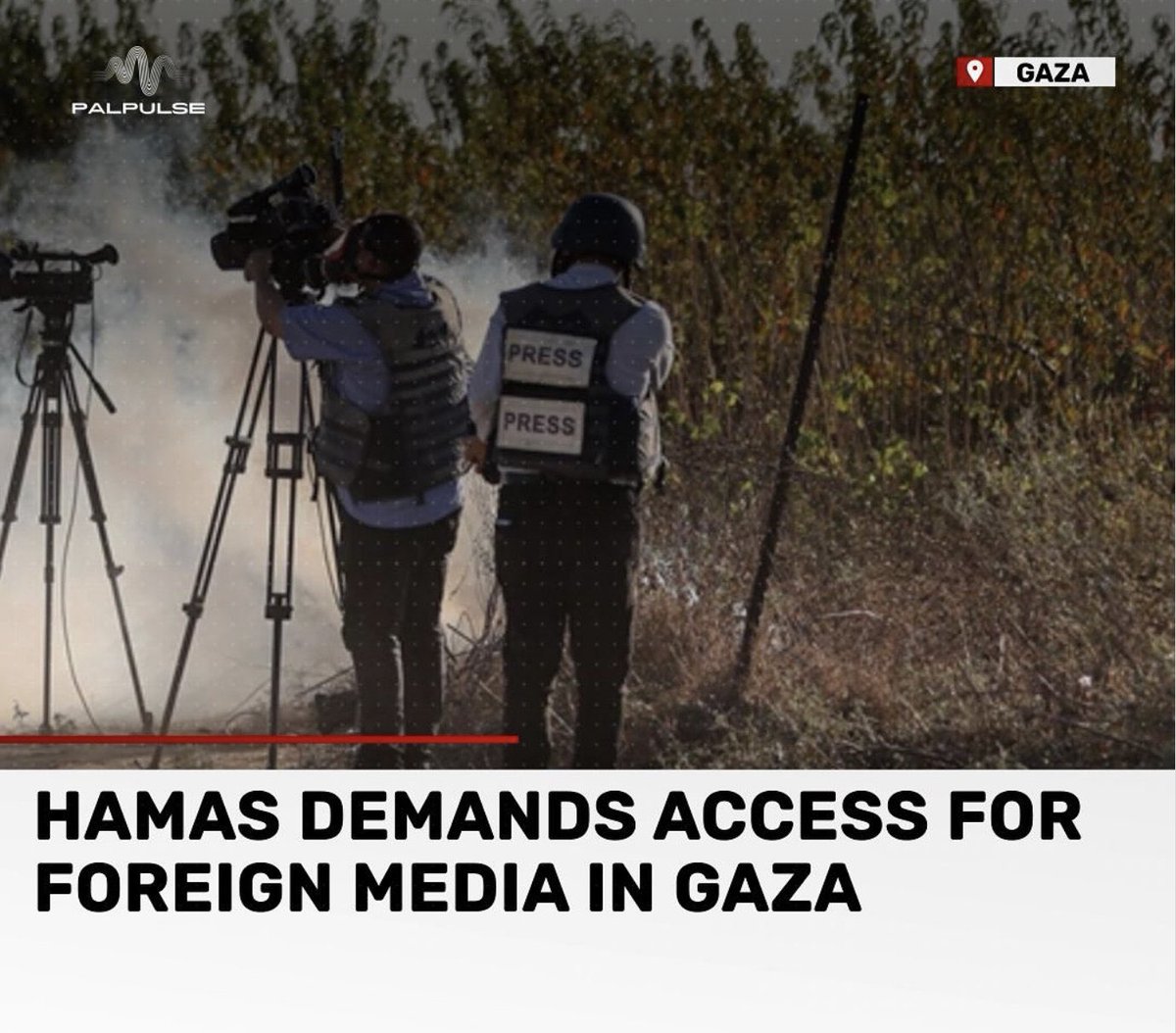 Hamas demands the world's media come and report from Gaza. 

Israel has spent two years blocking and murdering them.

That tells you all you need to know.