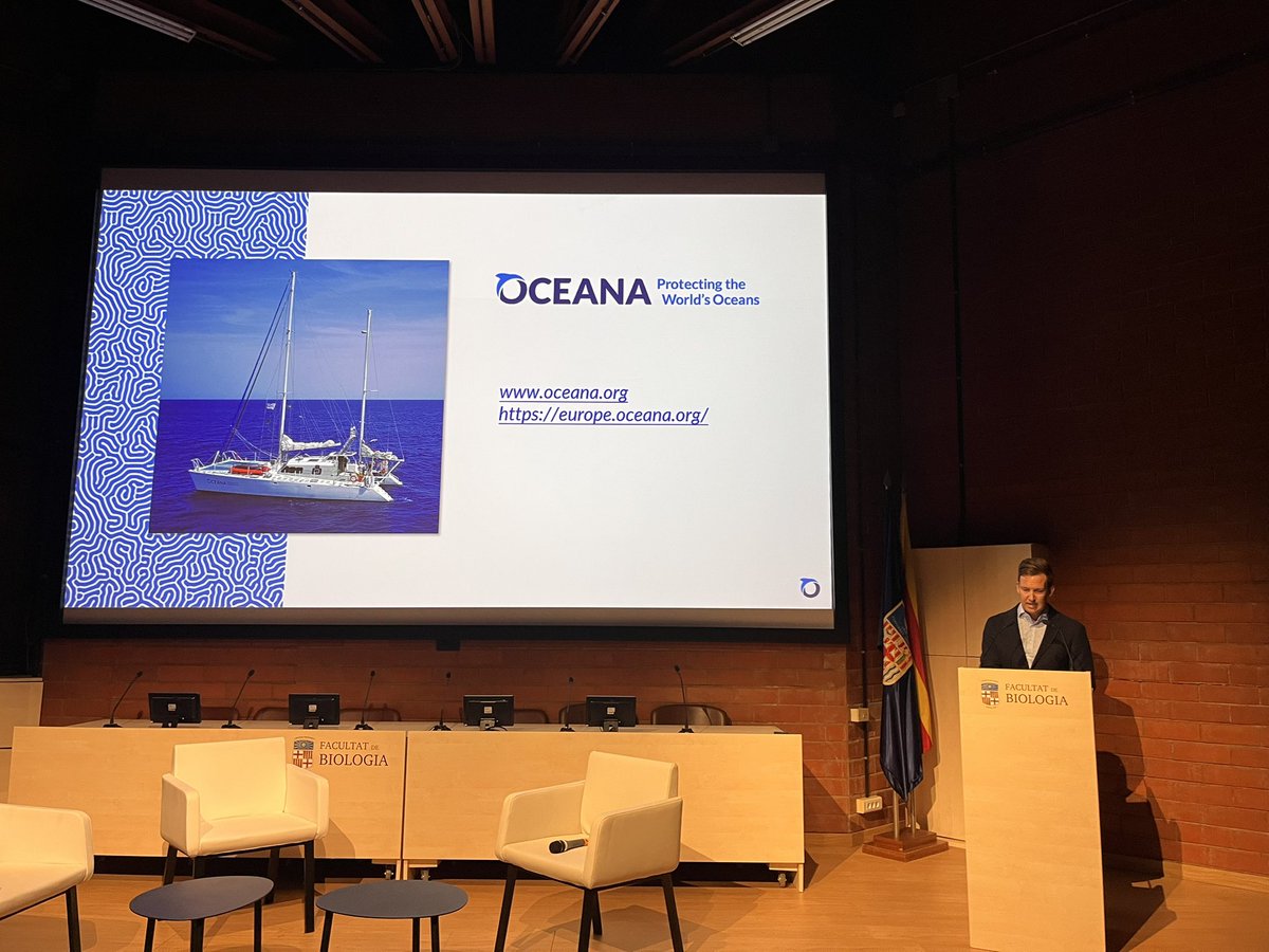 Our Policy Advisor <a href="/MikeJSea/">Michael Sealey</a> presents Oceana’s work on marine protected areas in Europe at the SeaWilding Conference in Barcelona. The event brings together marine scientists, conservation experts, and advocacy organisations to share knowledge and strengthen ocean protection.