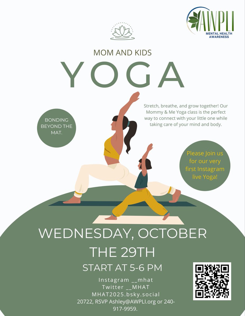 ___MHAT's tweet image. Calling all the moms, who loves to do yoga! Join the movement, share the moment. While nurturing your body, calm your mind, and connect with your little one.Please Join our Yoga Live.

#yoga #yogamom #yogacommunity