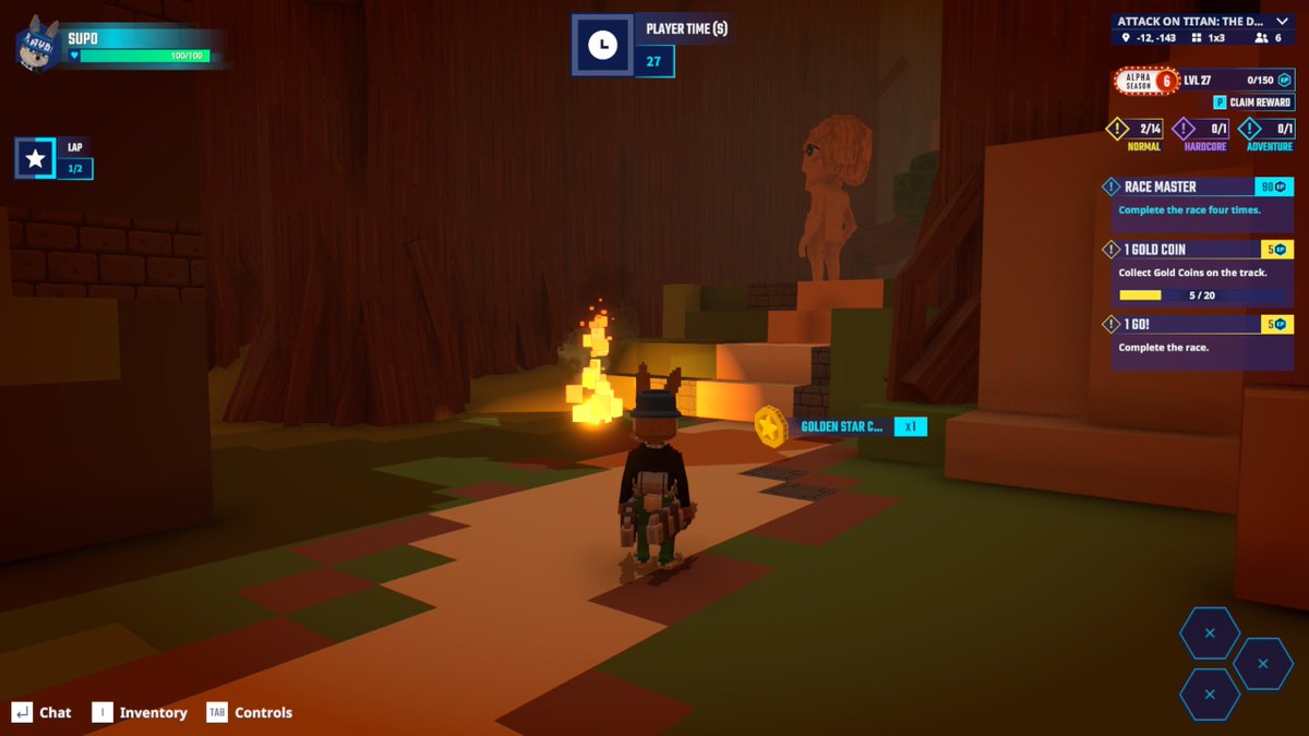 Supometa's tweet photo. The Female Titan is a bit busy right now, please leave a voicemail @TheSandboxGame  https://t.co/tjk9wnTsU5 https://t.co/vaenhN26bY