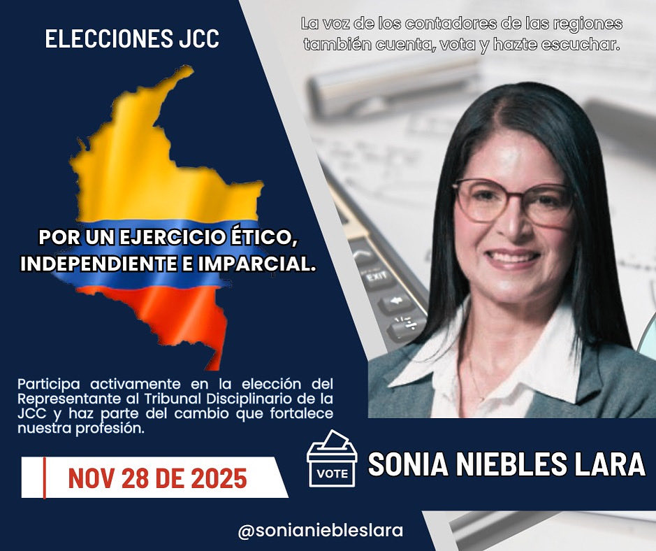Vota, el 28 Nov. La página de la JCC, habilitará un link para las votaciones. 
Requisitos para votar: 
1) Tener tarjeta profesional. 
2) Tener los datos actualizados en la página de la Junta Central de Contadores. 
 ¡¡Tu voto cuenta!! 
#contaduria