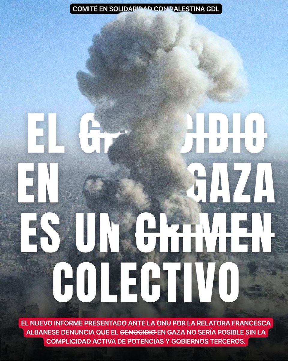 🧵El genocidi* en Gaza no se sostiene sólo con arm4s.
También con tratados, inversiones, vínculos y silencios.

El gobierno de México, encabezado por <a href="/Claudiashein/">Claudia Sheinbaum Pardo</a>, mantiene relaciones económicas, diplomáticas y culturales con 🇮🇱, pese a las denuncias por genocidi* y apartheid.