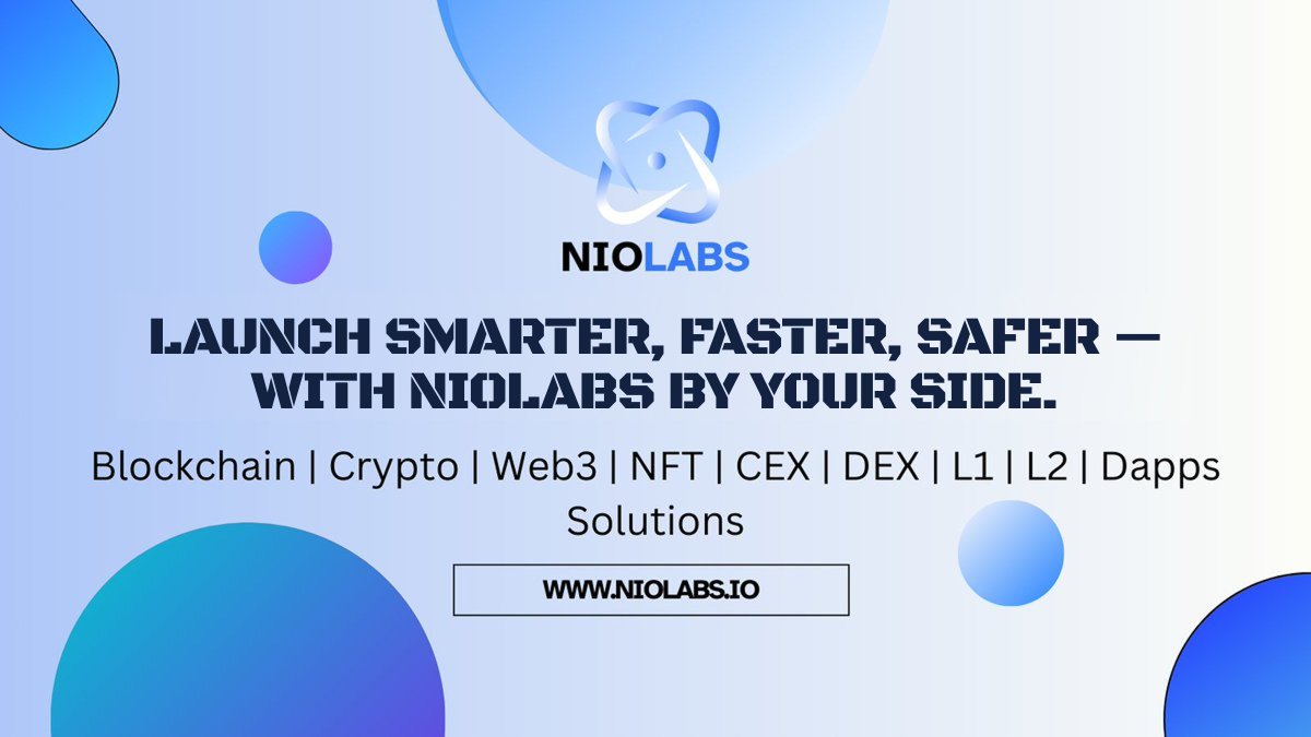 niolabs's tweet image. 🔥 #Web3 moves fast. You should too.
Launch smarter, faster, safer — with #NIOLabs, your end-to-end #BlockchainDevelopment and marketing partner.
#CryptoGrowth #Web3Development