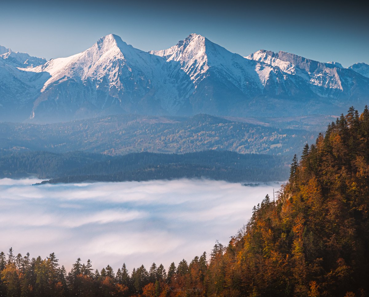 Kolejne ujęcia z jesiennego wypadu w Pieniny 20.10.2025 :)
Po poniedziałkowym wschodzie słońca na Trzech Koronach wyruszyłem na Sokolą Perć - pobliski szlak graniowy oferujący genialne widoki na dolinę Dunajca z Tatrami w tle. Niesamowite mgły w dole utrzymywały się kilka godzin!