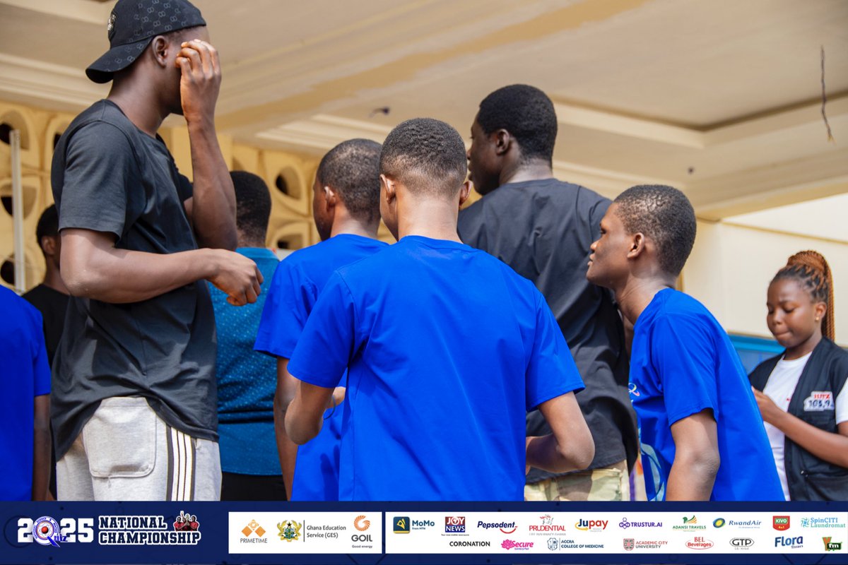 NSMQGhana's tweet photo. From the “Vacus” land of possibilities, they are optimistic about their coming.

Osei Tutu SHS walks into camp.

#NSMQ2025 #NSMQOneEighth #Primetime https://t.co/7QIUoAcZP6