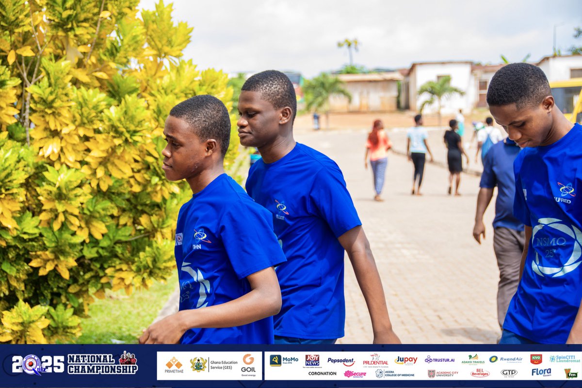 NSMQGhana's tweet photo. From the “Vacus” land of possibilities, they are optimistic about their coming.

Osei Tutu SHS walks into camp.

#NSMQ2025 #NSMQOneEighth #Primetime https://t.co/7QIUoAcZP6