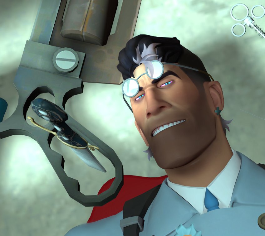 Working on stuff with my medic oc