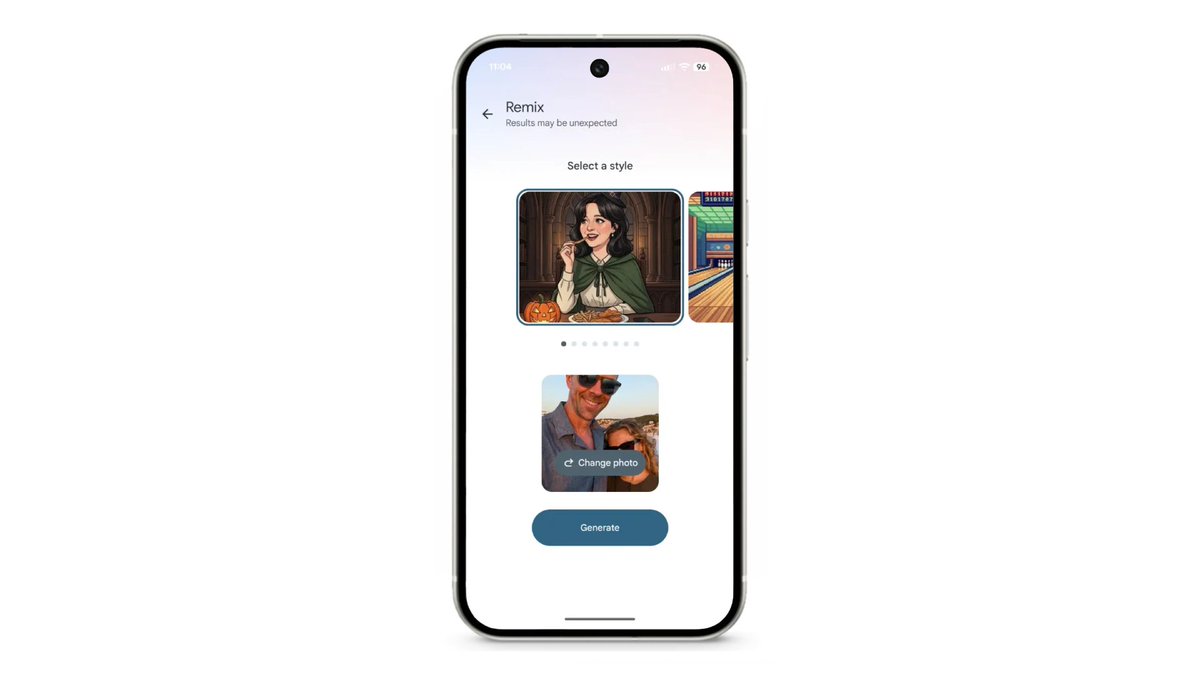 googlephotos's tweet photo. Trick or Treat! 👻 We choose treat. 4 of them to be exact. New Remix styles have just hit Create Tab for US users. Starting on 10/24 you can find a new Halloween style along with Claymation, Pixel Art, and Ukiyo-e. Explore the new styles and share your favorite creation below 👇 https://t.co/tVrrJfOA0S