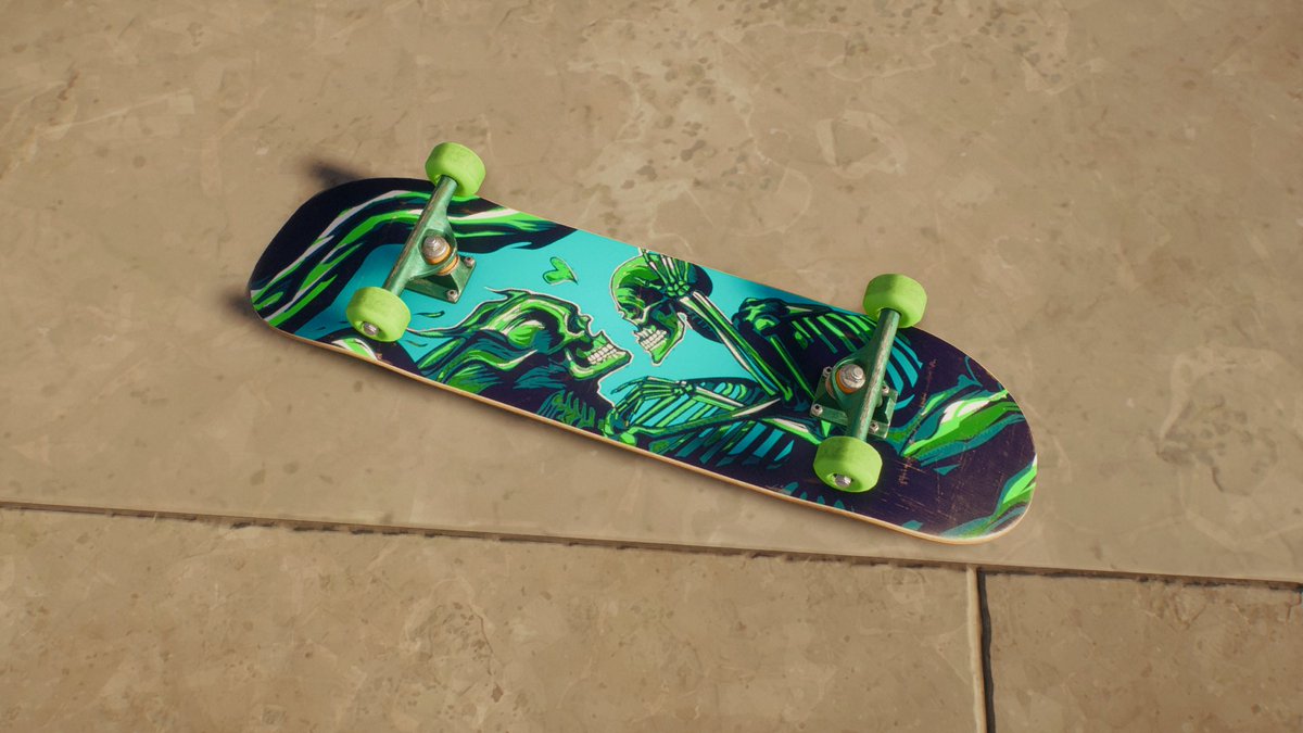 bugattielroy's tweet photo. #CurrentSetup #EASkate
Skeleton Love Board Art - Epic, Market Mile
Green Anodized Trucks - Rare, Hedgemont
Slime Green Wheels - Uncommon, Market Mile https://t.co/vtkQZyyWeu