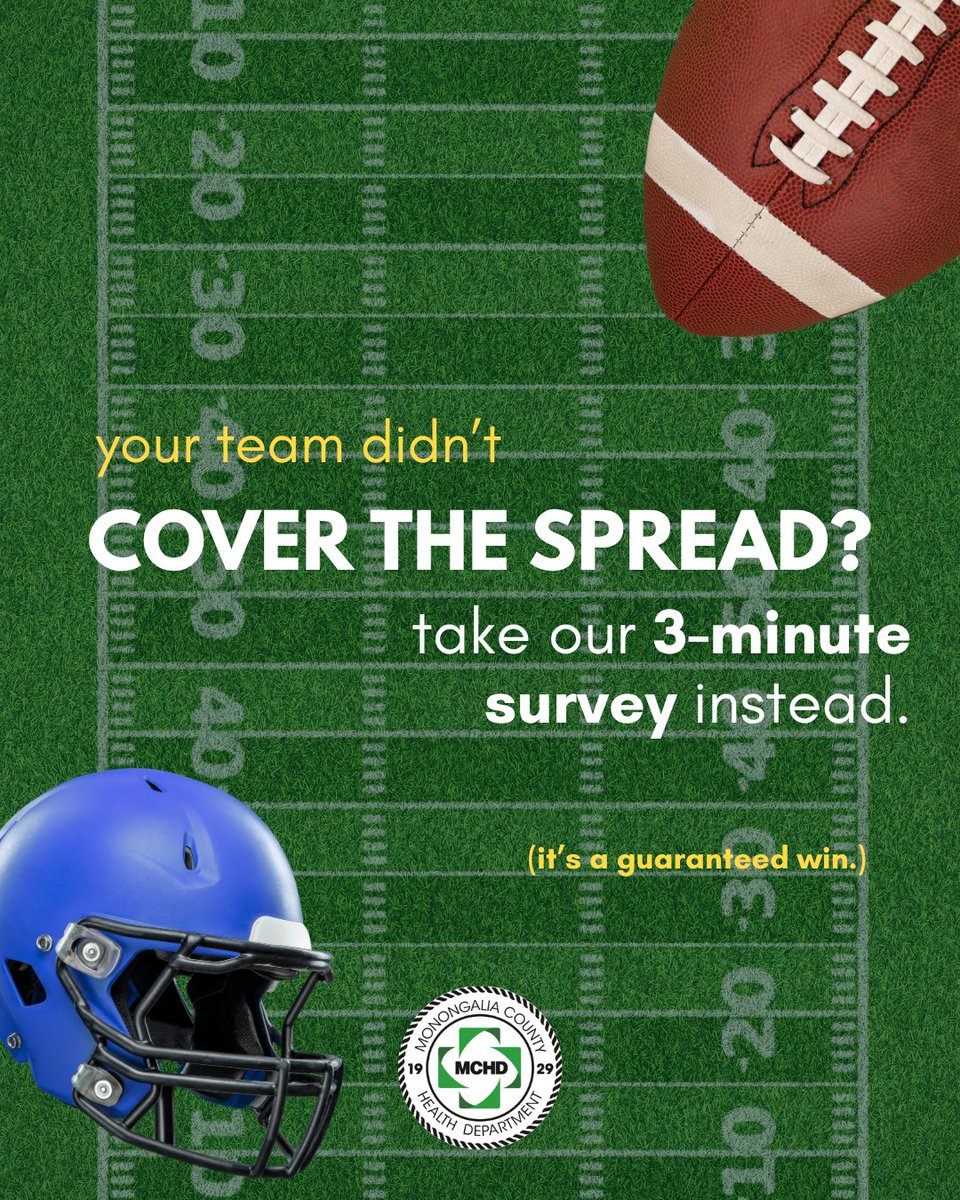 Happy Football Weekend! Before kickoff (or during halftime or whenever!) please consider filling out this three-minute survey to help Monongalia County Health Department collect as much data as possible for its Community Health Needs Assessment. 
wvu.qualtrics.com/jfe/form/SV_eP…