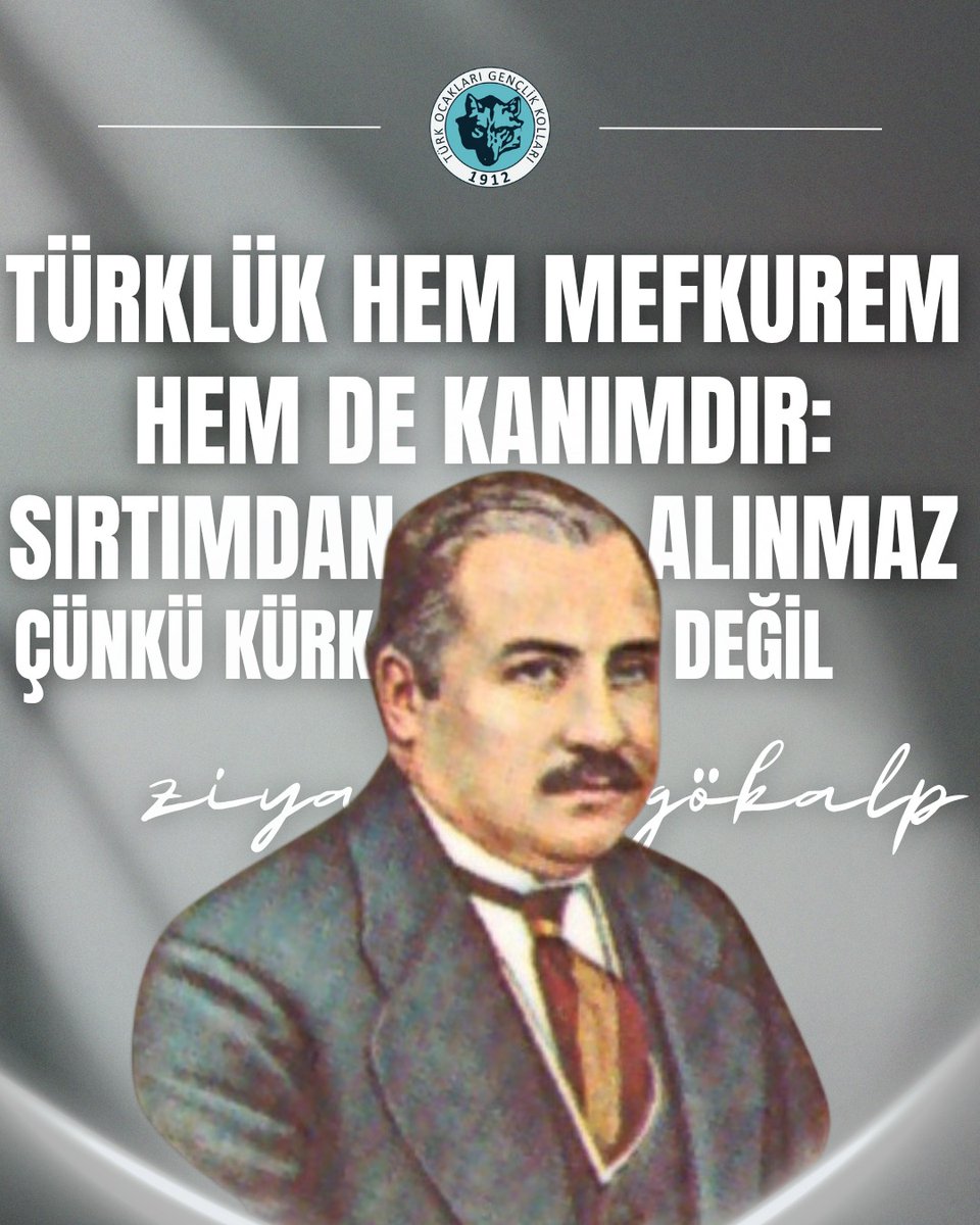 Atamızın fikirlerinin babası, Türk Ocaklı büyük düşünce, ilim ve siyaset adamı #ZiyaGökalp'ı vefatının 101. yılında saygıyla anıyoruz.