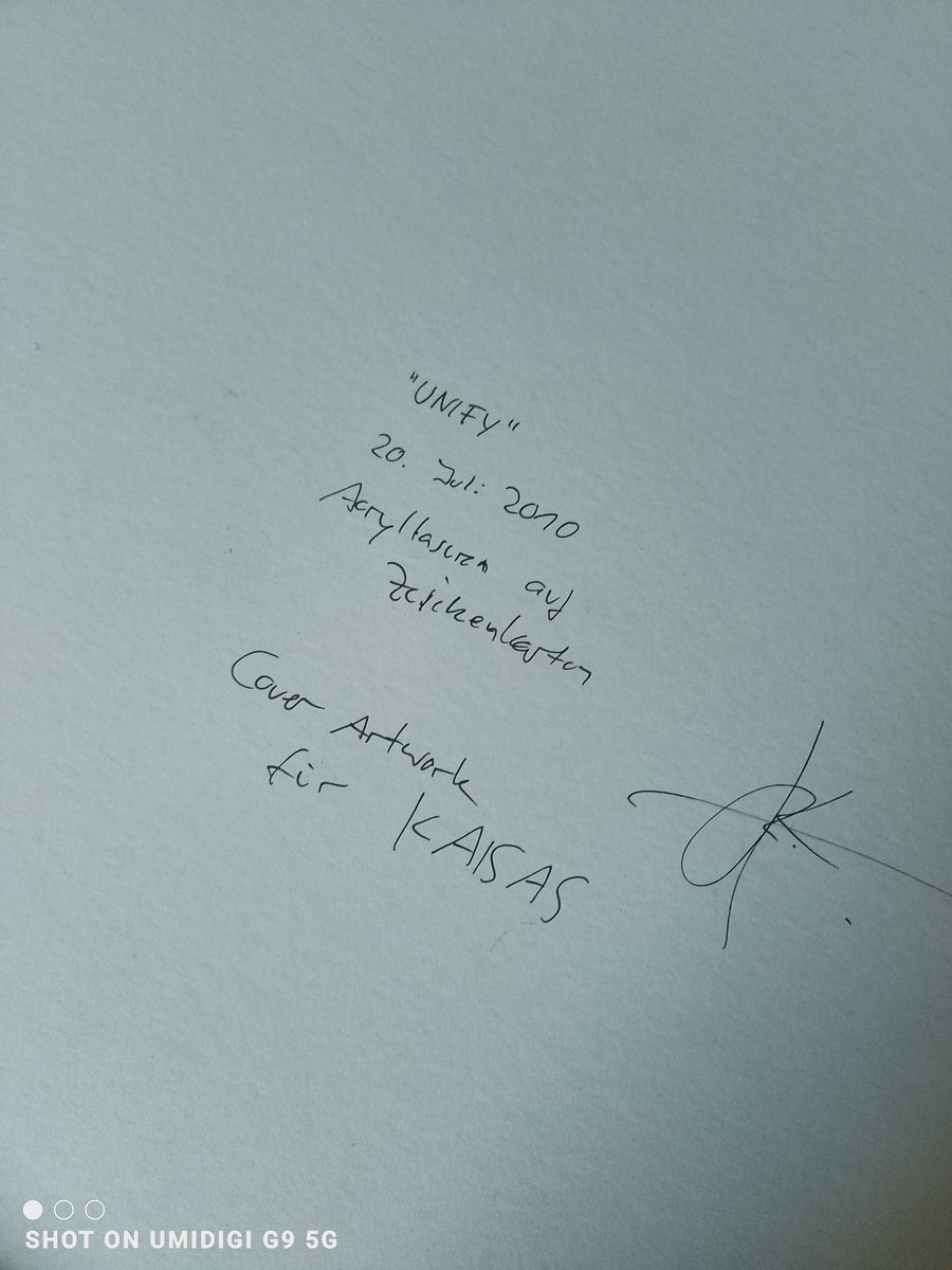 Some 15 years later, the original painting of UNIFY, done by Rainer Kalwitz returns to Kaisas .... 🎨🖌️🎶