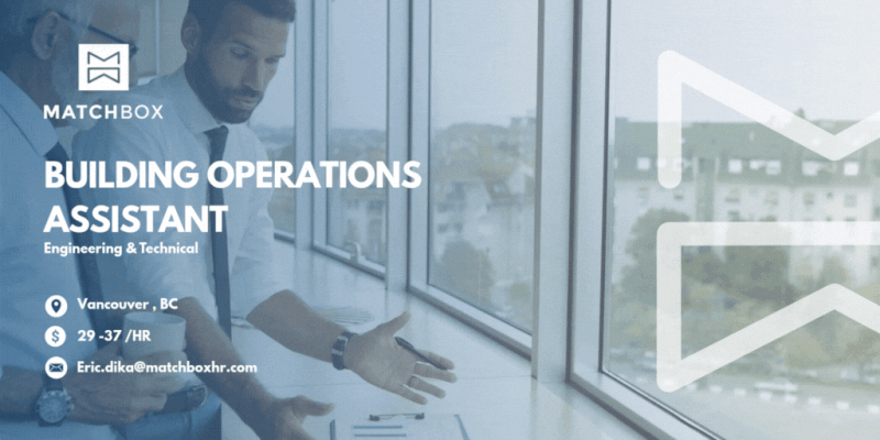 matchboxhr's tweet photo. @matchboxhr  is looking for an Building Operations Assistant in Vancouver, BC. Apply https://t.co/MNQLe9y7dE

#BuildingOperations #FacilitiesManagement #PropertyManagement #VancouverJobs #MatchBoxHR #NowHiring #OperationsAssistant #BuildingMaintenance #CareerOpportunity https://t.co/T8sPkERxJ5