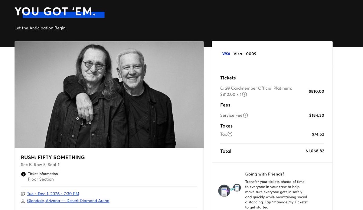 LemmenM's tweet image. $258 in Fees for Ticketmaster, What the fuck am I getting for those fees? @Ticketmaster  YOU ARE THE REAL CRIMINALS of the modern world 

#Rush #Ticketmaster