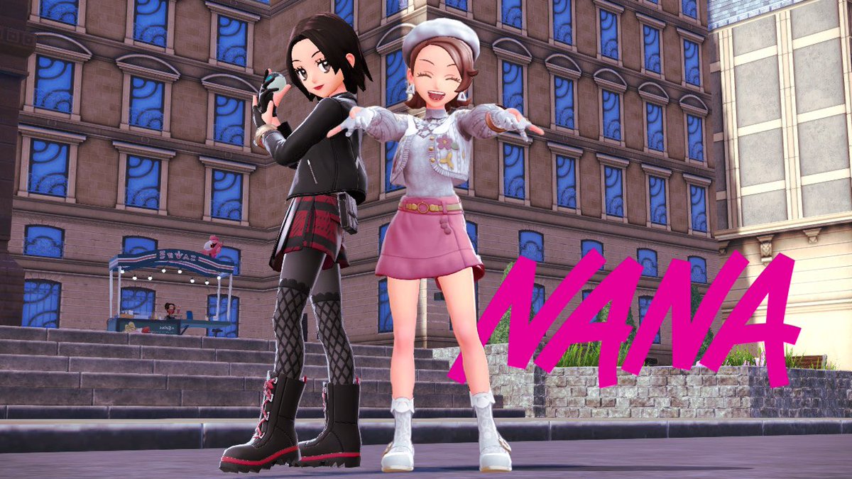 so yuri starved i made the main characters from nana (2006) in pokémon legends ZA (2025)