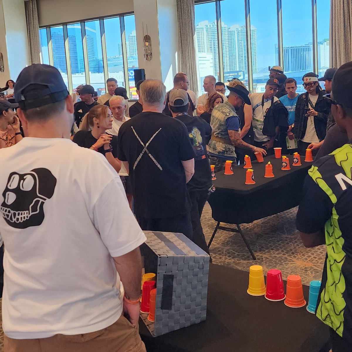 blaqclouds_WY's tweet photo. The Apes 🦍are off and running here at #ApeGames! Good luck to all the @boredapeyc members who are having fun today here in #LasVegas! 🎰 https://t.co/EnURdjYsEg