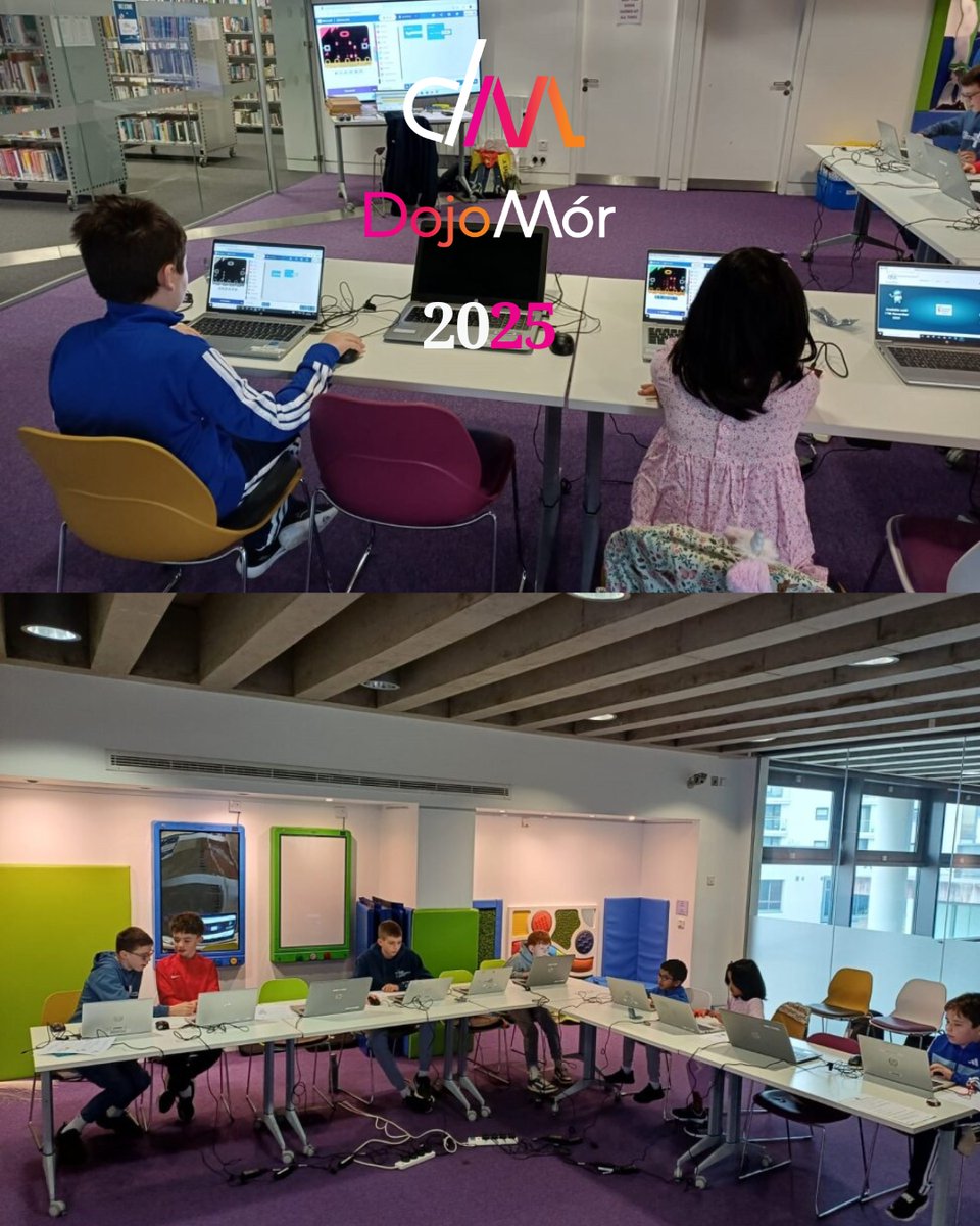 DojoMor2025's tweet image. 💻✨What a day! Huge thank you to everyone who made DojoMór 2025 such a success - from students and teachers to parents, venue hosts and volunteers across Ireland.
Thousands of young coders joined us online and in-person to explore the power of code.
#DojoMór2025 #CodingForKids