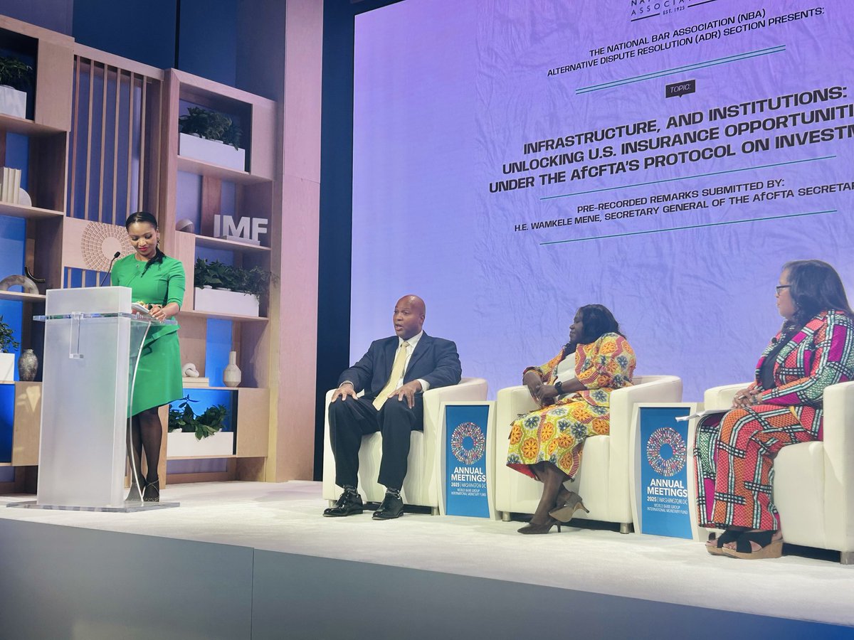 iamjohanna's tweet image. I am pleased to have co-organized a high level discussion on the role of U.S. Insurance industry in the implementation of the #AfCFTA at the @IMFNews last week. #IMF2025 #IMFMeetings #foreignpolicy #trade #diplomacy #Expert #Africa #USA
