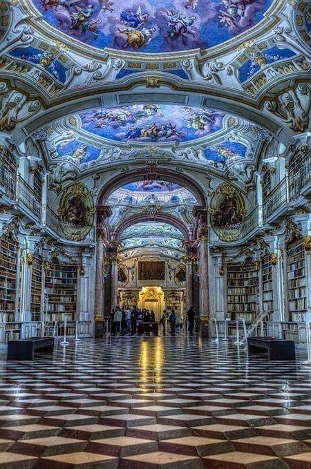 Library Ode

New eyes each year
Find old books here,
And new books,too,
Old eyes renew;
So youth and age
Like ink and page
In this house join,
Minting new coin.
-Philip Larki

<a href="/tiquetaki/">Enrique Riera</a>

The Admont Abbey Library #Vienna #Austria 1776
Video 👌
share.google/mlshsooMByyMC2…