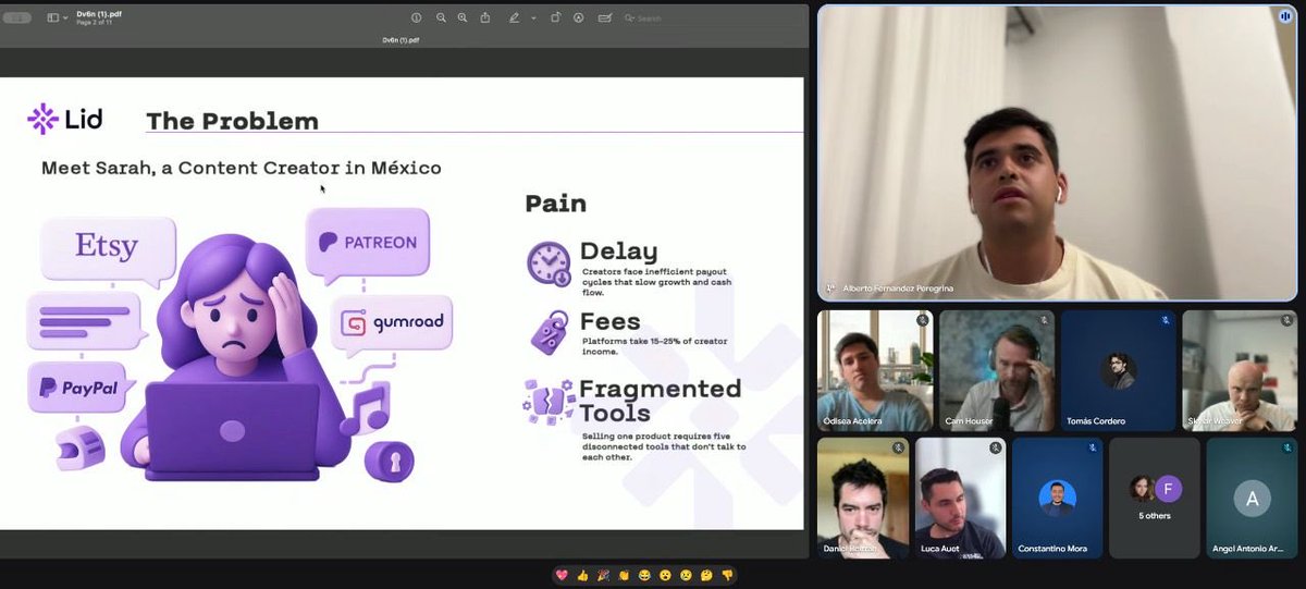 great session today at <a href="/odisealabs/">Odisea Labs</a> sharing how we’re tackling real problems creators face every day delays, high fees, and fragmented tools.
excited to keep building <a href="/Lid_onchain/">Lid</a> for creators who deserve faster, fairer, and simpler ways to grow