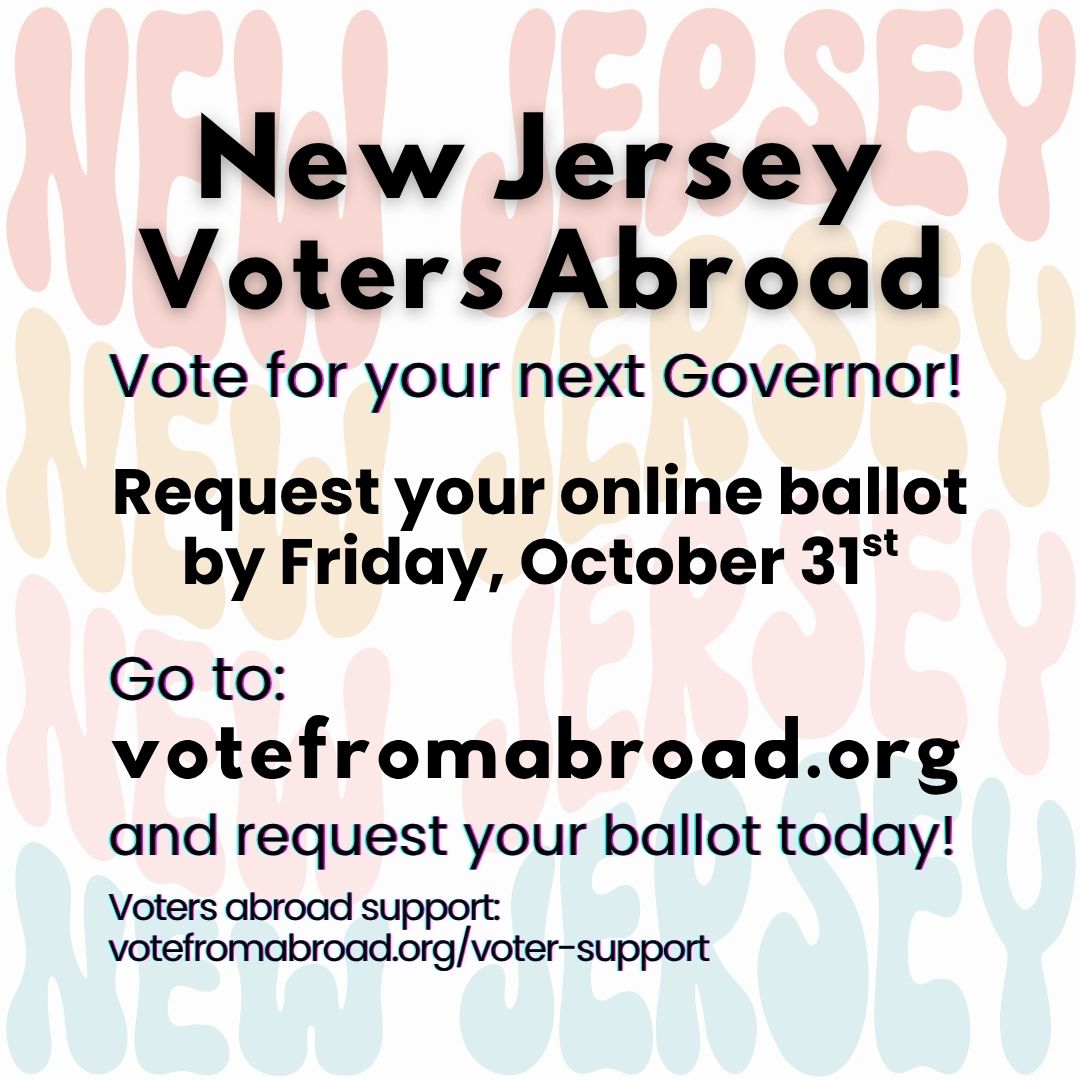 <a href="/Out5p0ken/">Outspoken™️</a> <a href="/MikieSherrill/">Mikie Sherrill</a> NJ voters living abroad can get all the info they need here: votefromabroad.org/states/NJ
Make sure you make your voice heard too!