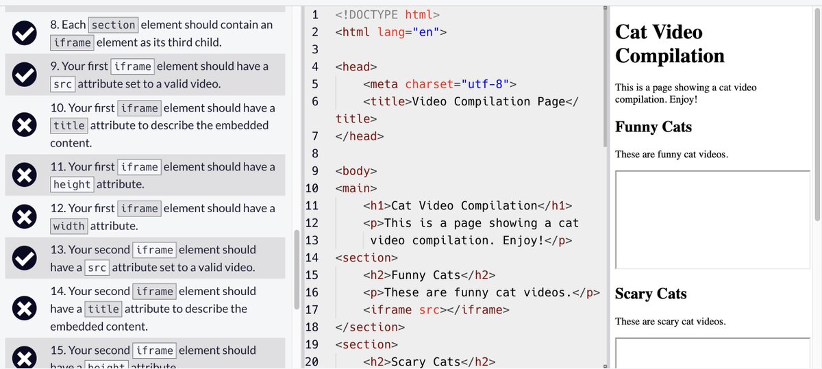prasadmahes's tweet image. Day 23/100 of #100DaysOfCode
Making progress on a cat video compilation page