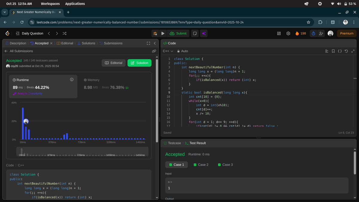 the__csy20's tweet image. #Day251 of coding:
-leetcode POTD 
#DSA #LeetCode