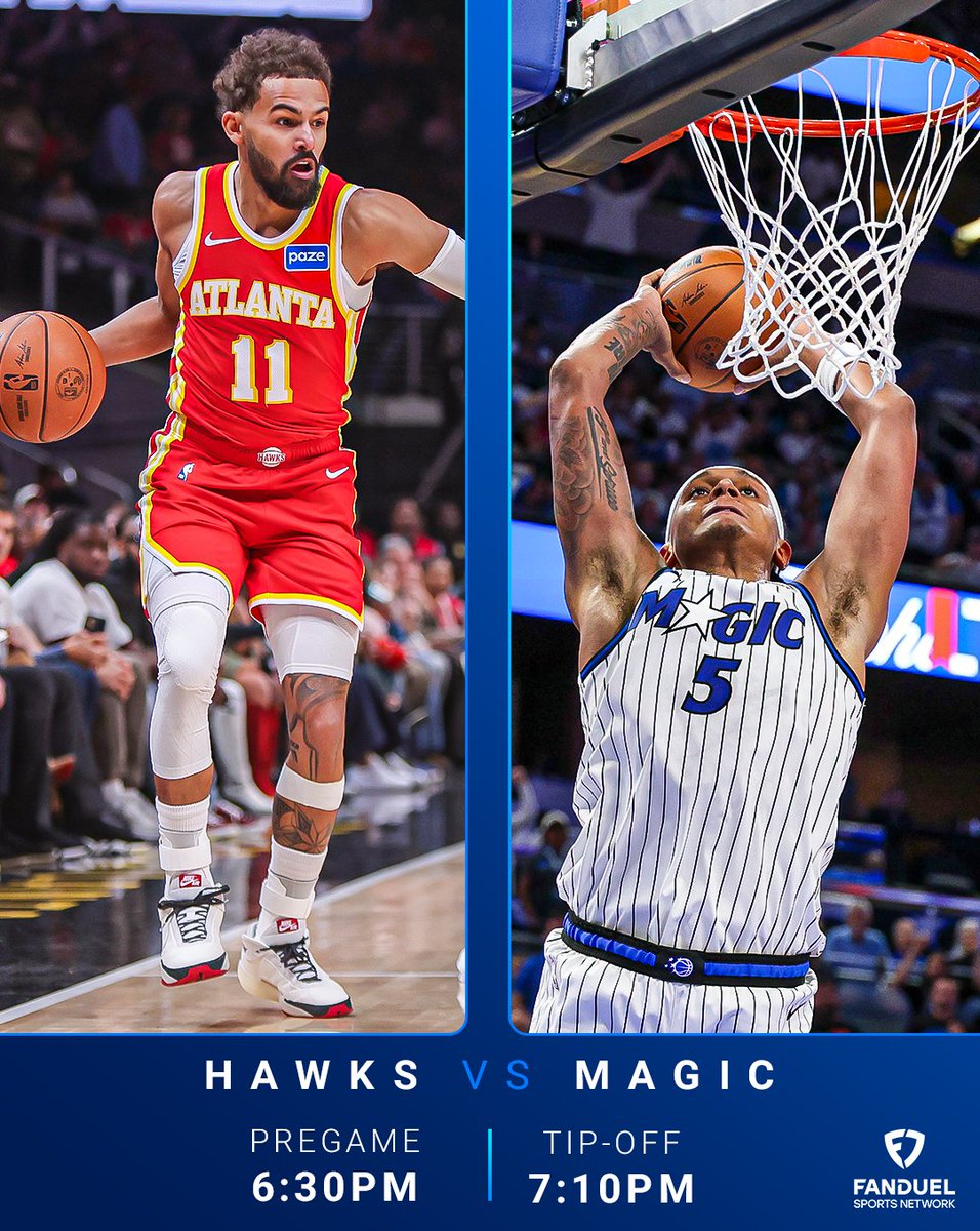 Friday night <a href="/ATLHawks/">Atlanta Hawks</a> hoops 🏀

Join us at 6:30PM on FanDuel Sports Network!

#TrueToAtlanta