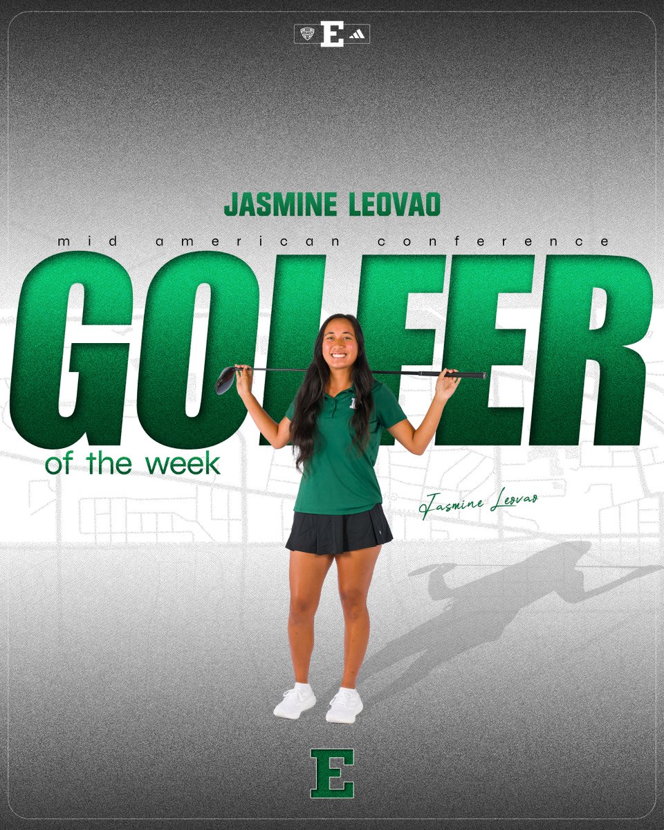 Jasmine Leovao 🟰 MAC Golfer of the Week! 

Jasmine has earned the <a href="/MACSports/">MACtion</a> weekly honor after she placed second in the 19-team field at the Rainbow Wahine Invitational earlier this week!

🗞️ tinyurl.com/2dlkhqmx