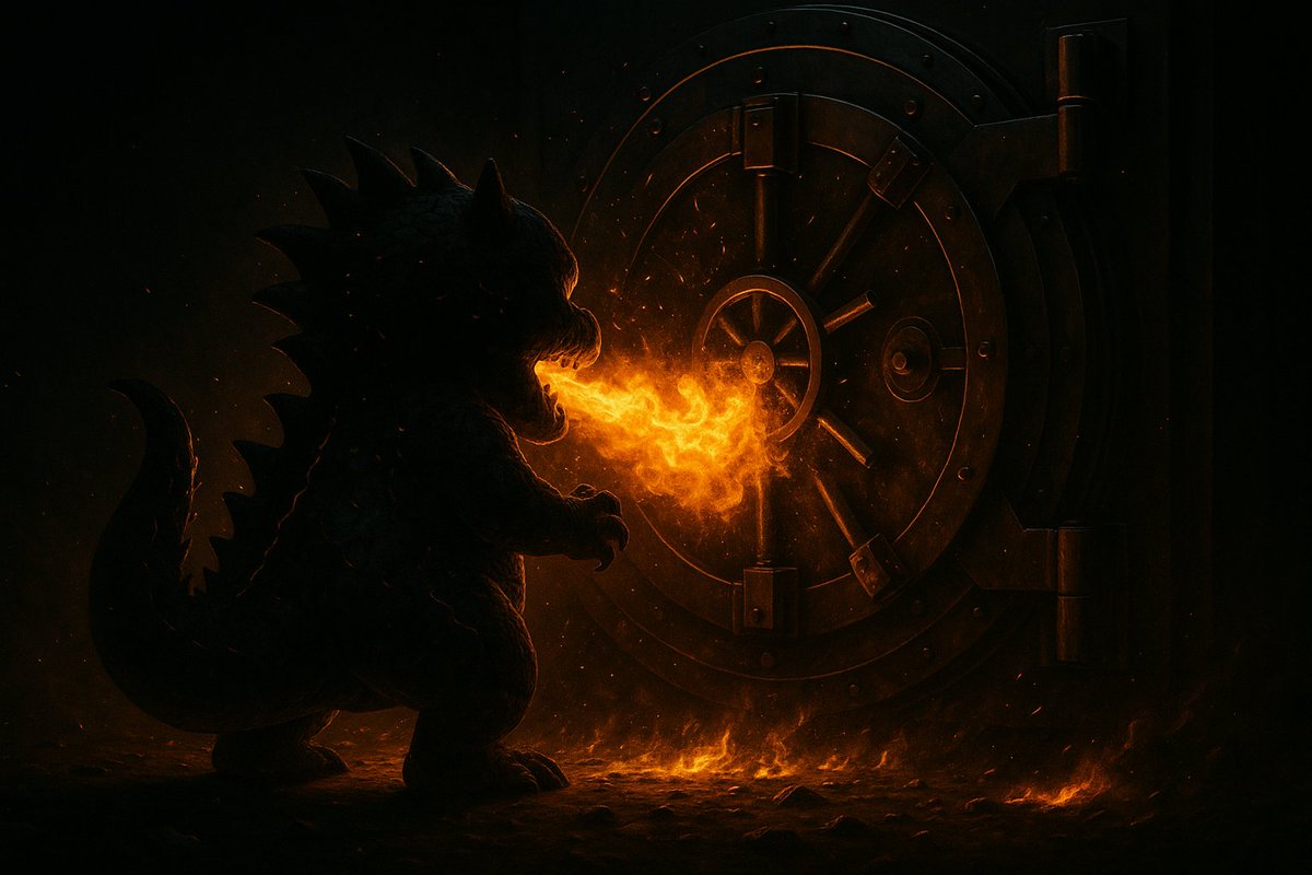 BurnZillaBaby's tweet photo. BZGB is already trying to unlock the vaults… 🔥
20% of the treasures will be claimed by the community — a tribute to the ones who believed first.
Follow to witness it.
7 days left.
#ReactiveRevolution #BZGB #MemeWar #Crypto #Solana https://t.co/JimHa0P6xA