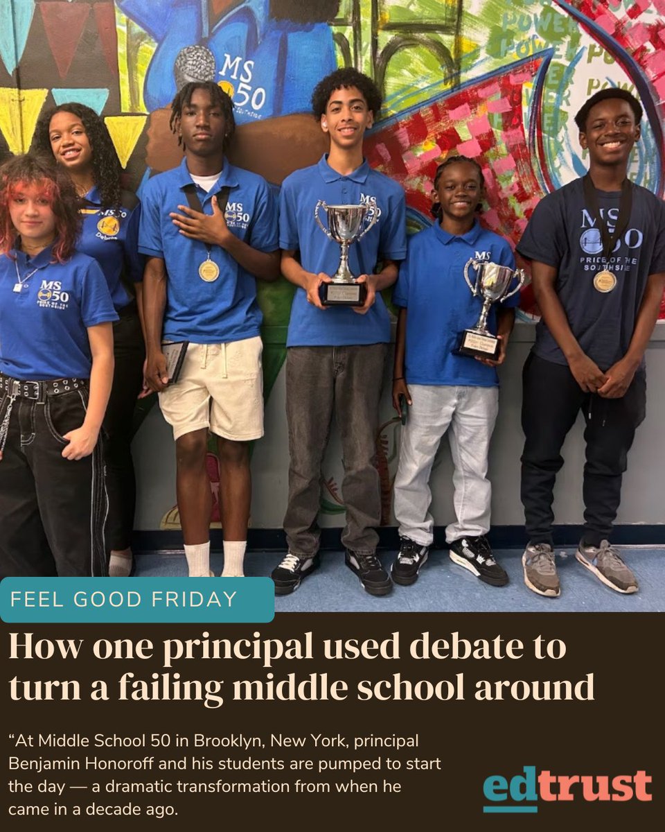 The former high school debate coach had an idea. He took a chance and integrated debate into every class, across all grade levels. He also expanded the debate team, and a third of the students enrolled with a select group traveling to tournaments. edtru.st/3J4QNGq