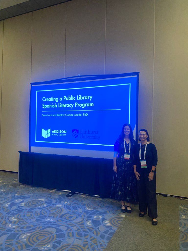 AddisonPubLib's tweet image. So proud of our staff members who presented at the @IllLibraryAssoc Annual Conference last week! 🎉
They shared their expertise with library professionals from across the state, and we couldn't be more excited about the knowledge and connections they brought back. #ILA2025