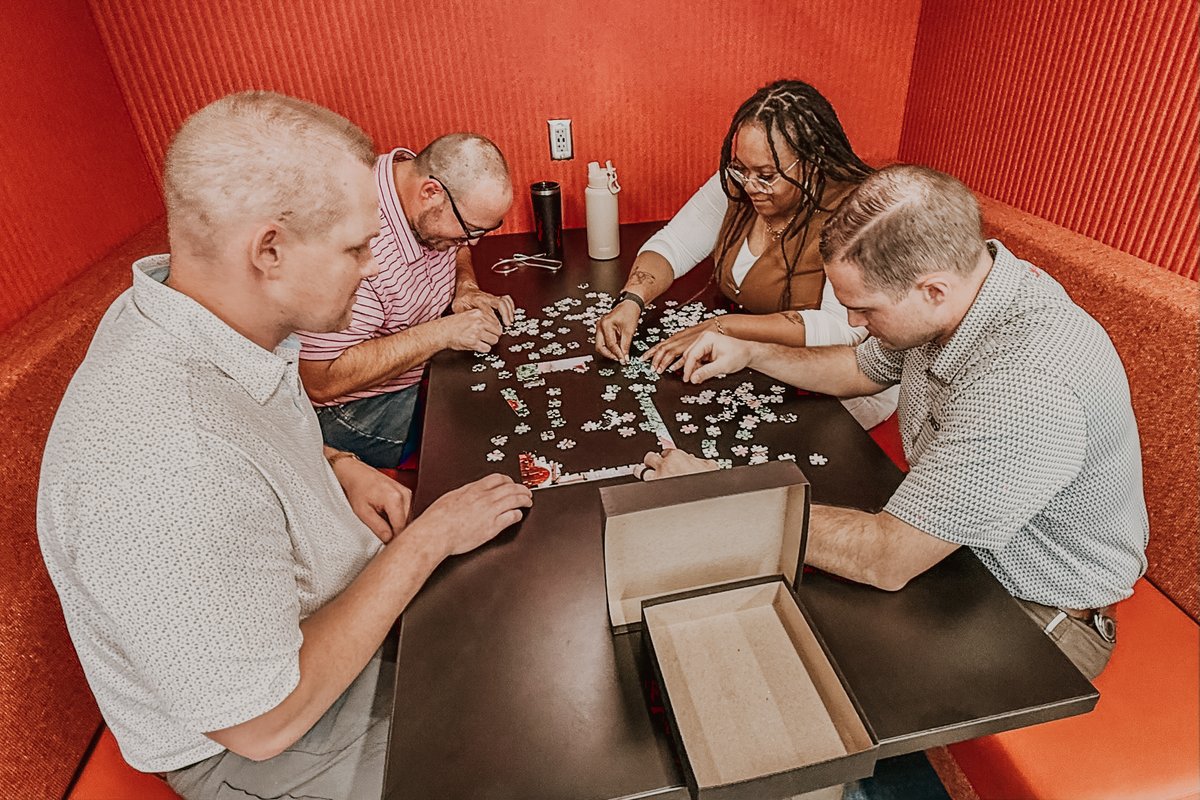 DMSiSoftware's tweet image. Our team recently gathered for the 2025 Development Conference in our Omaha office! ✨ 

Along with several learning sessions and workshops, the conference included a puzzle competition. 🧩 Recognize any familiar faces in the puzzles? 

#DMSi #DevelopmentConference