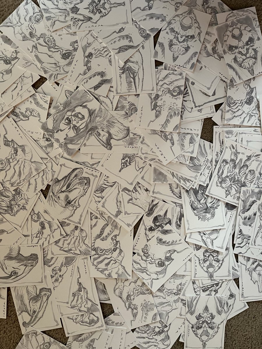 lewislarosa's tweet image. Still going on the Megalith sketch cards
