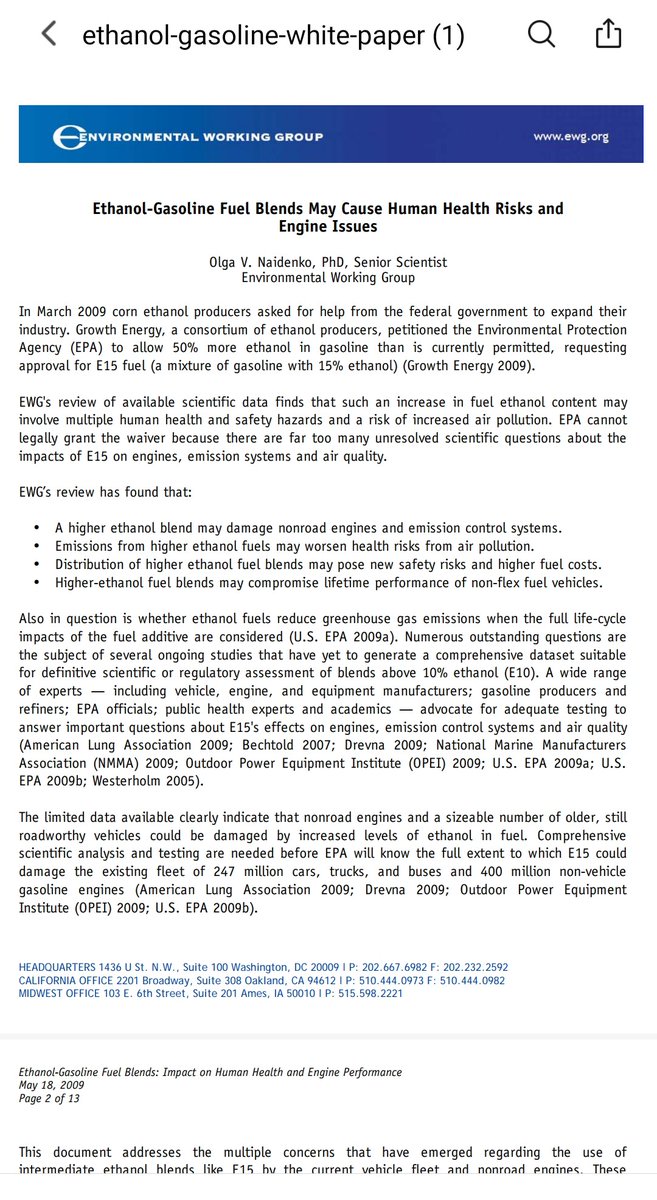 AdvNaikMumbai's tweet image. Environmental Working Group research found increasing Ethanol in fuel blend beyond E15 to be potentially deleterious for human health, due to adverse impact on emission control system &amp;amp; emission of acetaldehyde, ground-level ozone &amp;amp; other toxic pollutants.
@theskindoctor13