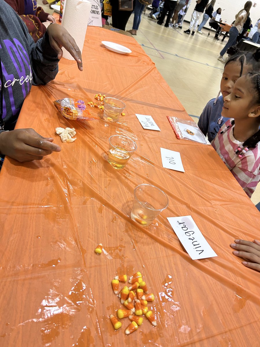 STOKEDTeaching's tweet image. Spooky Science Night @RCE_HCS was a huge success! I had a blast with Mrs. Trice and our Dissolving Candy Corn! #WeAreRacers #UnlockPotential