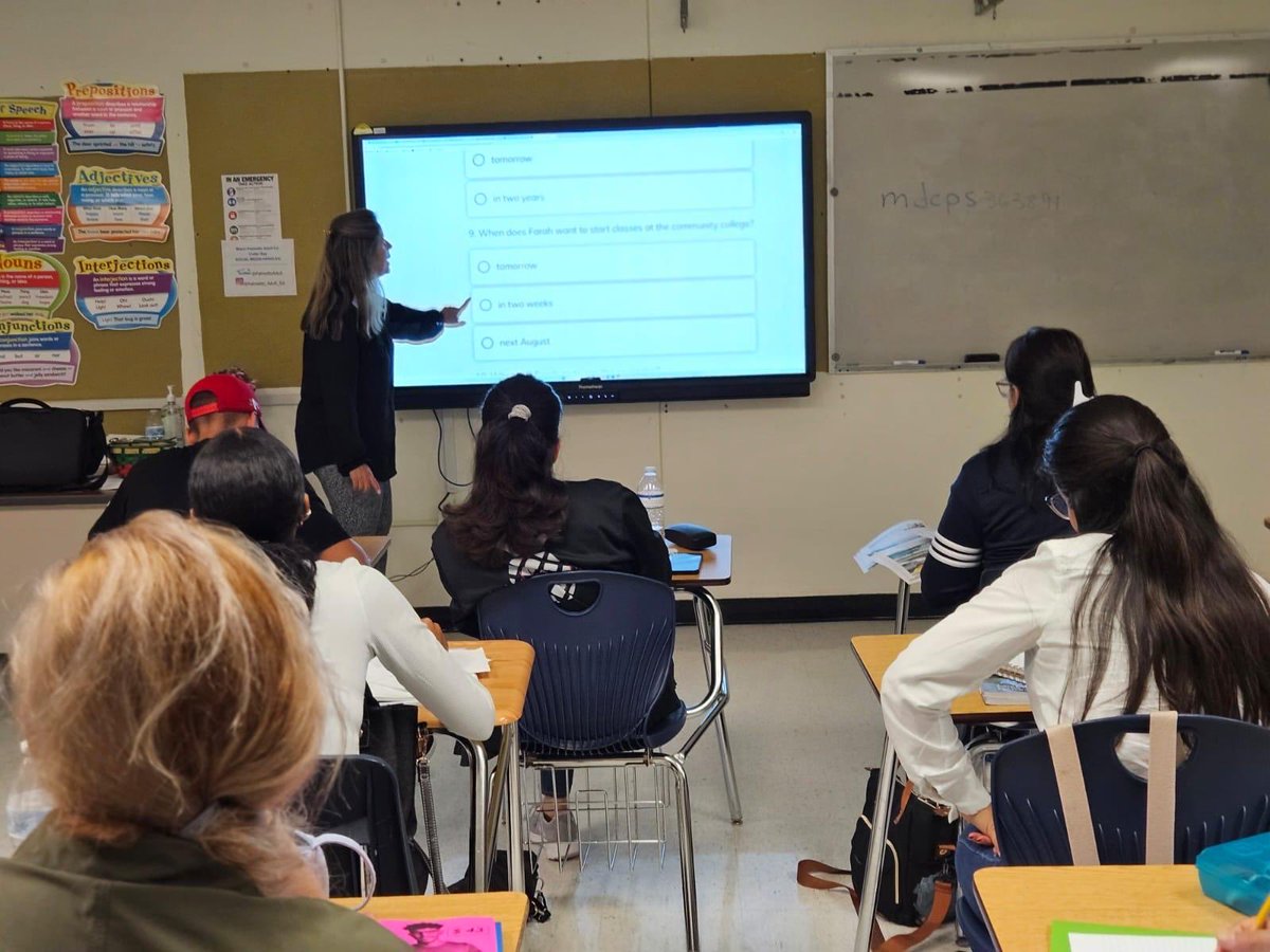 Miami Palmetto Adult & Continuing Education Center (@palmettoadult) on Twitter photo #miamilovesteachers The incredible Miss Navarro is teaching ESOL strategies to help our students learn English and prepare for work at Cutler Bay Adult! Thank you for all that you do, Miss Navarro. You are amazing, and we love you!
<a href="/MDCPS/">Miami-Dade Schools</a> @suptdotres <a href="/mantilla1776/">Rene Mantilla</a> #miamilovesteachers The incredible Miss Navarro is teaching ESOL strategies to help our students learn English and prepare for work at Cutler Bay Adult! Thank you for all that you do, Miss Navarro. You are amazing, and we love you!
<a href="/MDCPS/">Miami-Dade Schools</a> @suptdotres <a href="/mantilla1776/">Rene Mantilla</a>