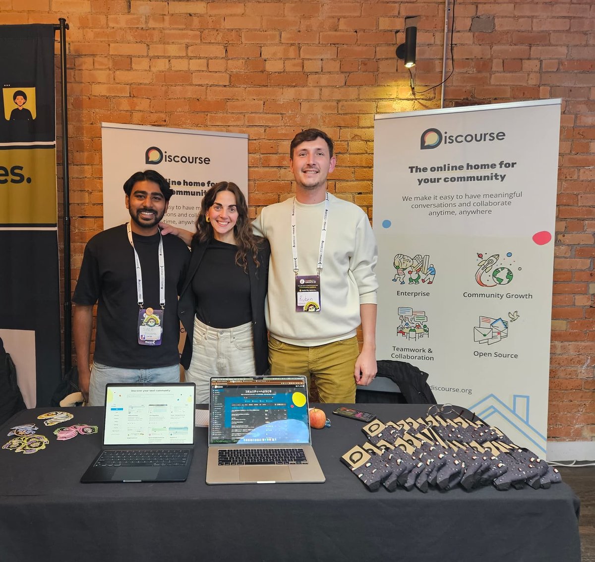 discourse's tweet image. Last day at Toronto Community Week!
Big thanks to everyone who stopped by to chat about Discourse, platform migrations, and community building. ❤️