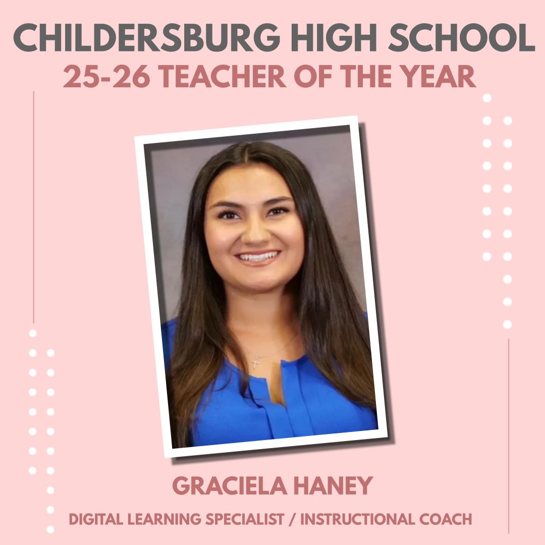 CburgHigh's tweet image. Congratulations to Mrs. Haney for being voted Childersburg High School’s teacher of the year! Thank you for all you do 💙
#settingthePACE