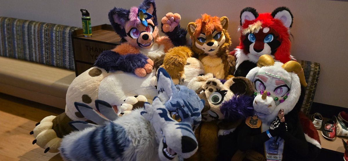 Group photo after fursuit bowling. It was so much fun thank you guys for an amazing time 

feel free to tag your self if you in the photo...